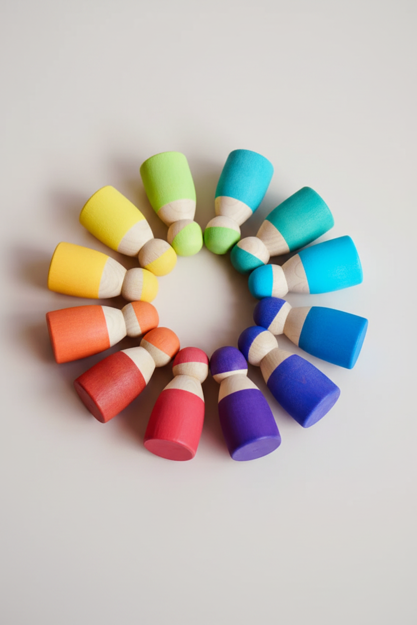 pegdolls in round circle 