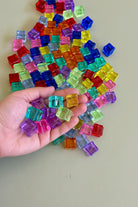 sizes of transparent square counters