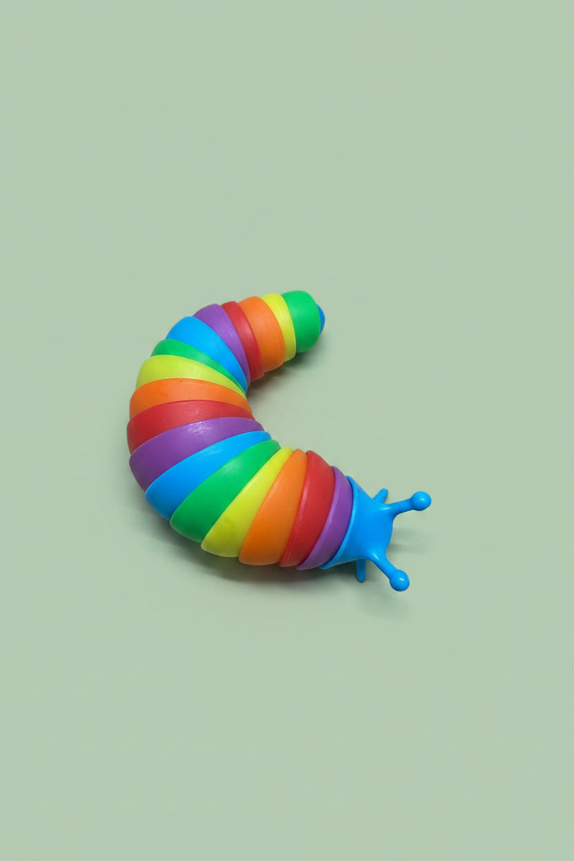 colourful worm sensory wiggle toy 