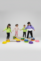 studio setting of stepping  stones 