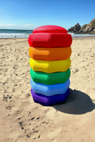 stepping stones on beach