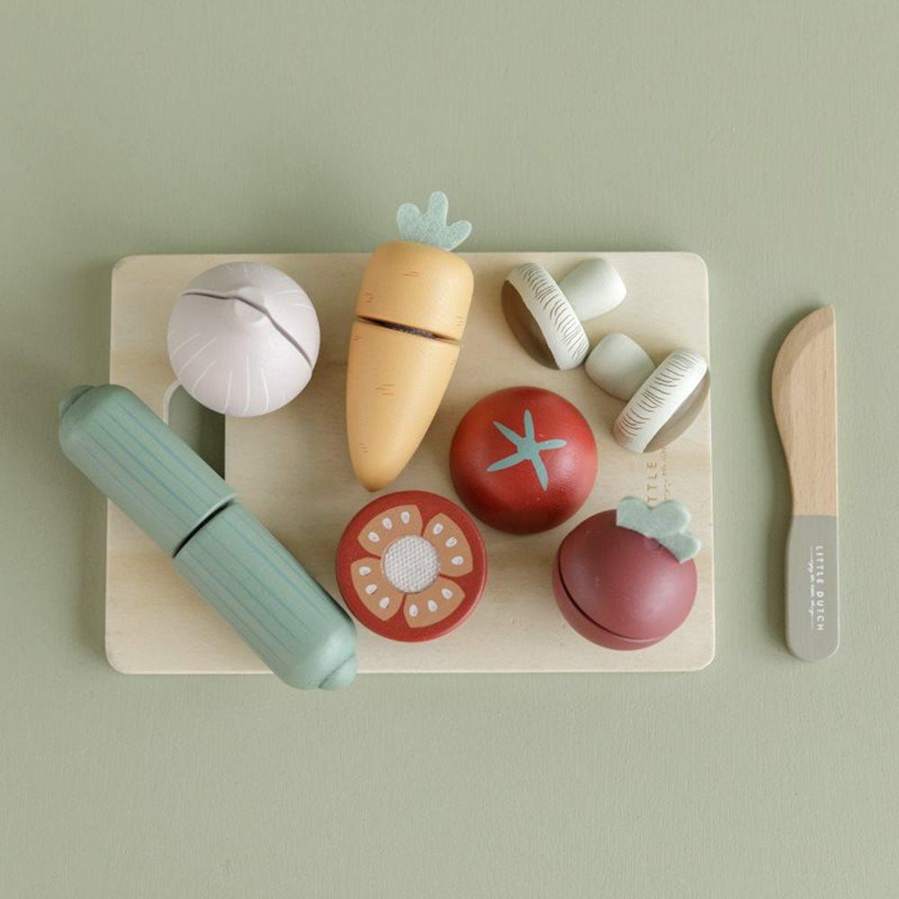 Wooden Cutting Vegetables - tiny tree toys
