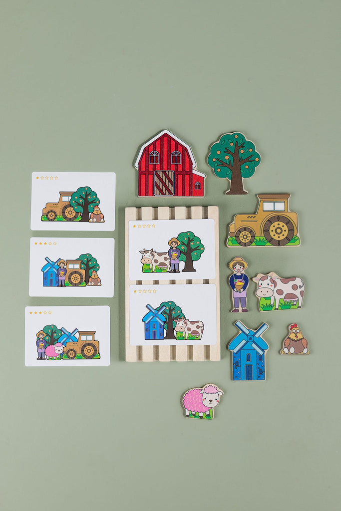 3D Figure Ground Puzzle: Farm - tiny tree toys - tiny tree toys