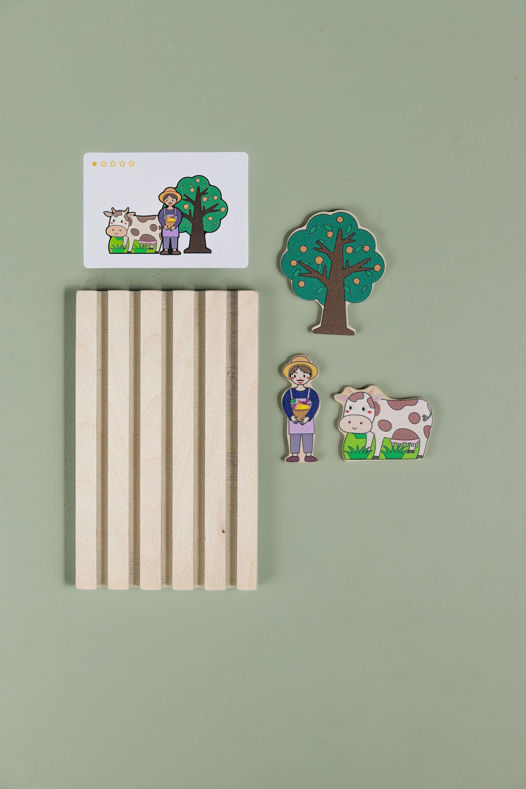 3D Figure Ground Puzzle: Farm - tiny tree toys - tiny tree toys