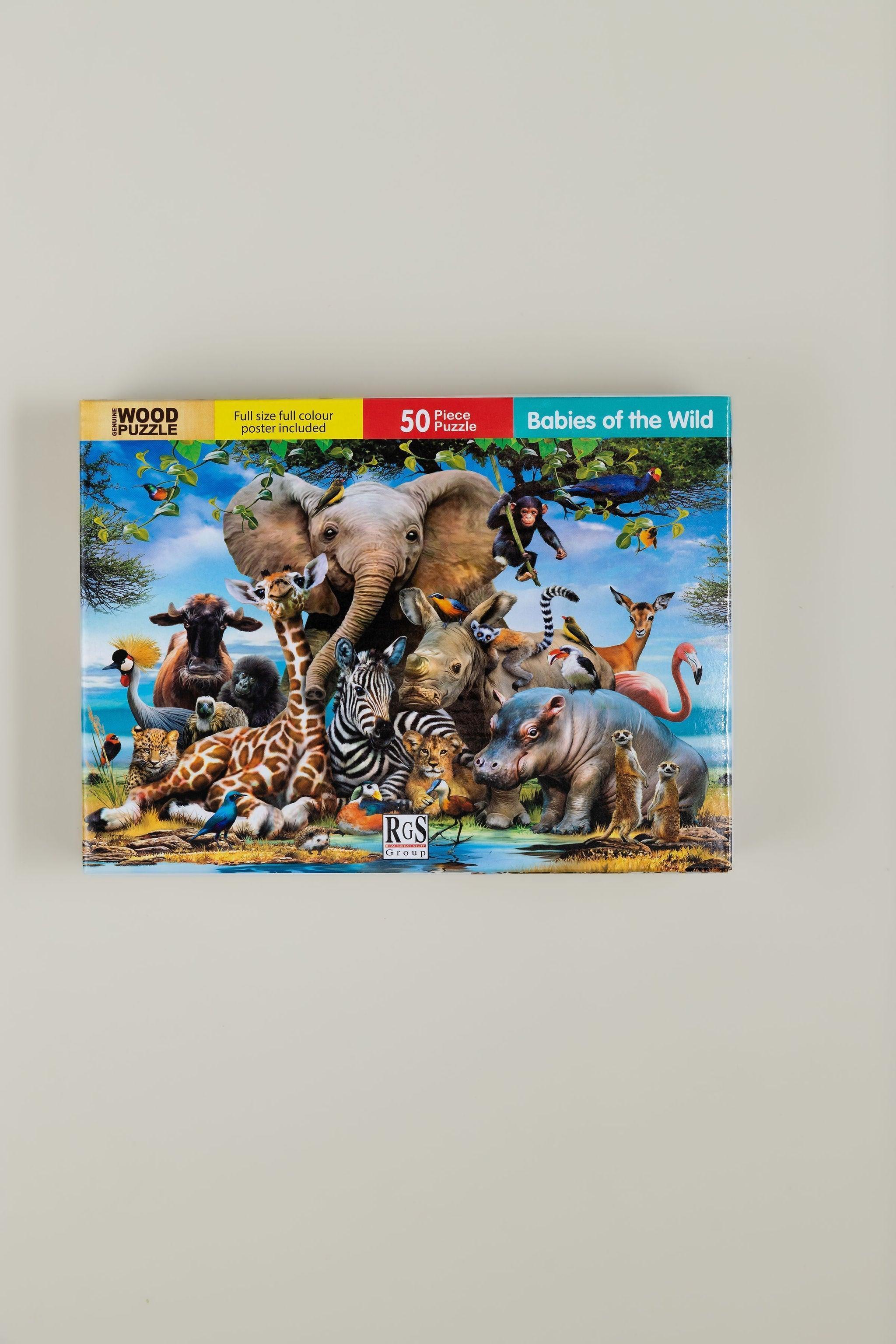 Babies In The Wild Puzzle 50Pcs A4 - tiny tree toys - Smart Thinking