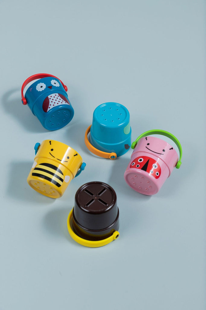 Bath Time Stack And Pour Buckets - tiny tree toys - tiny tree toys