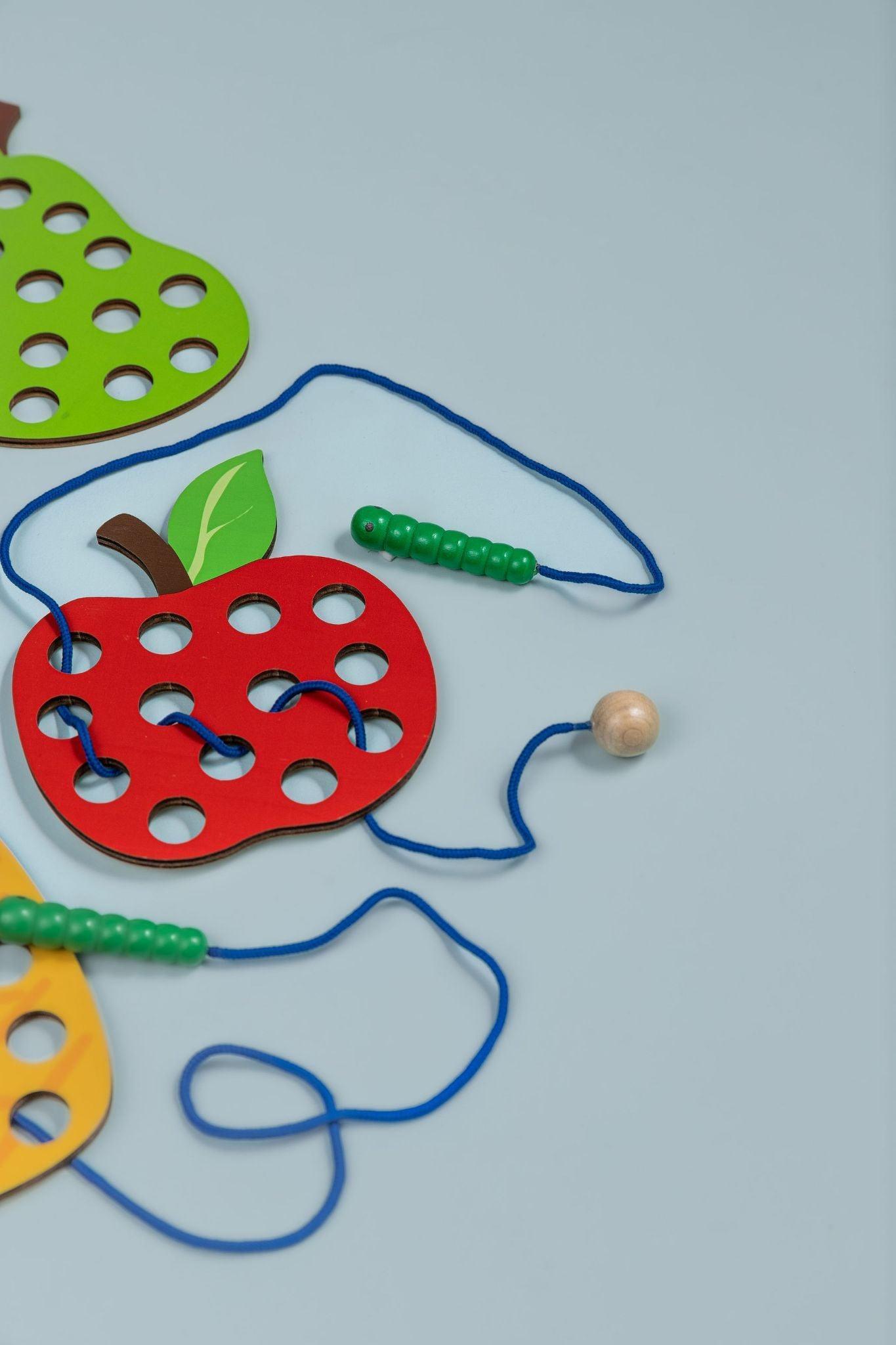 Caterpillar Threading Set - tiny tree toys - tiny tree toys