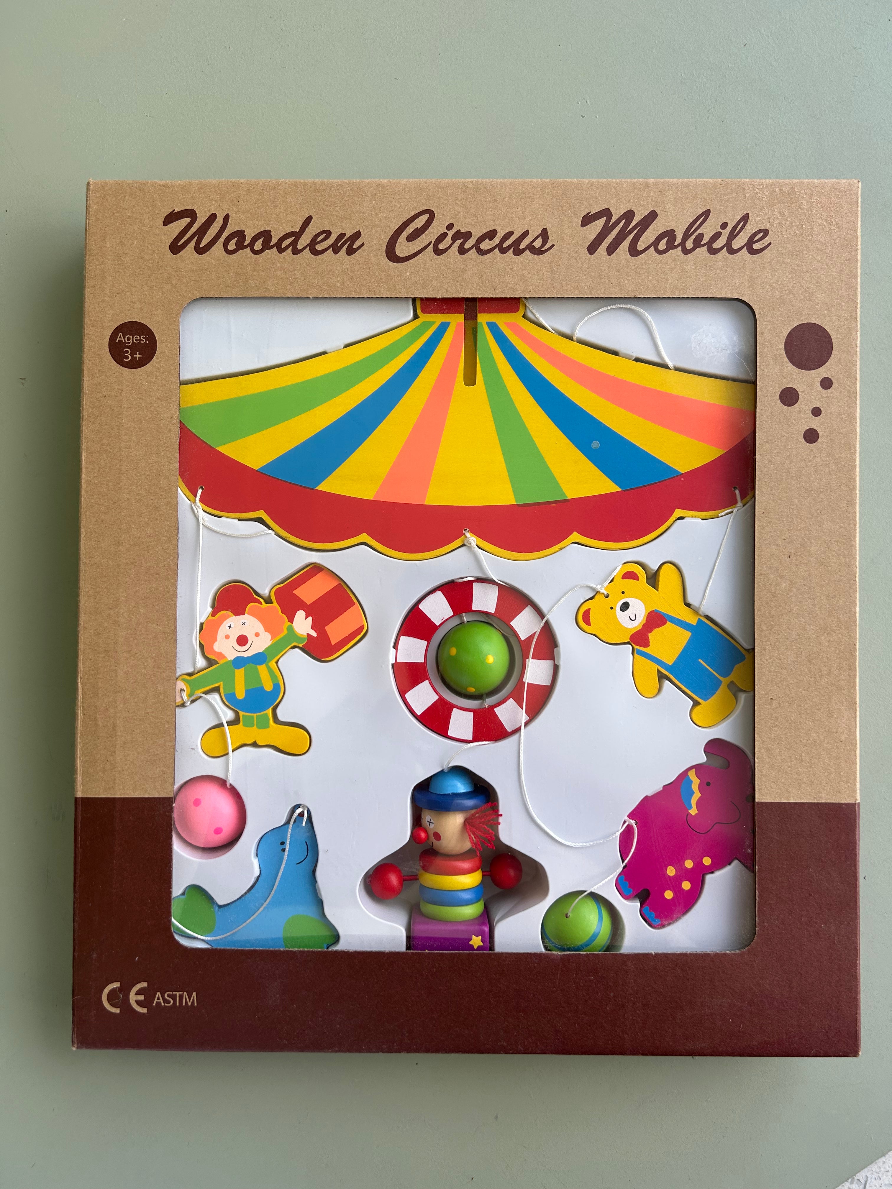 Wooden Circus Mobile - tiny tree toys