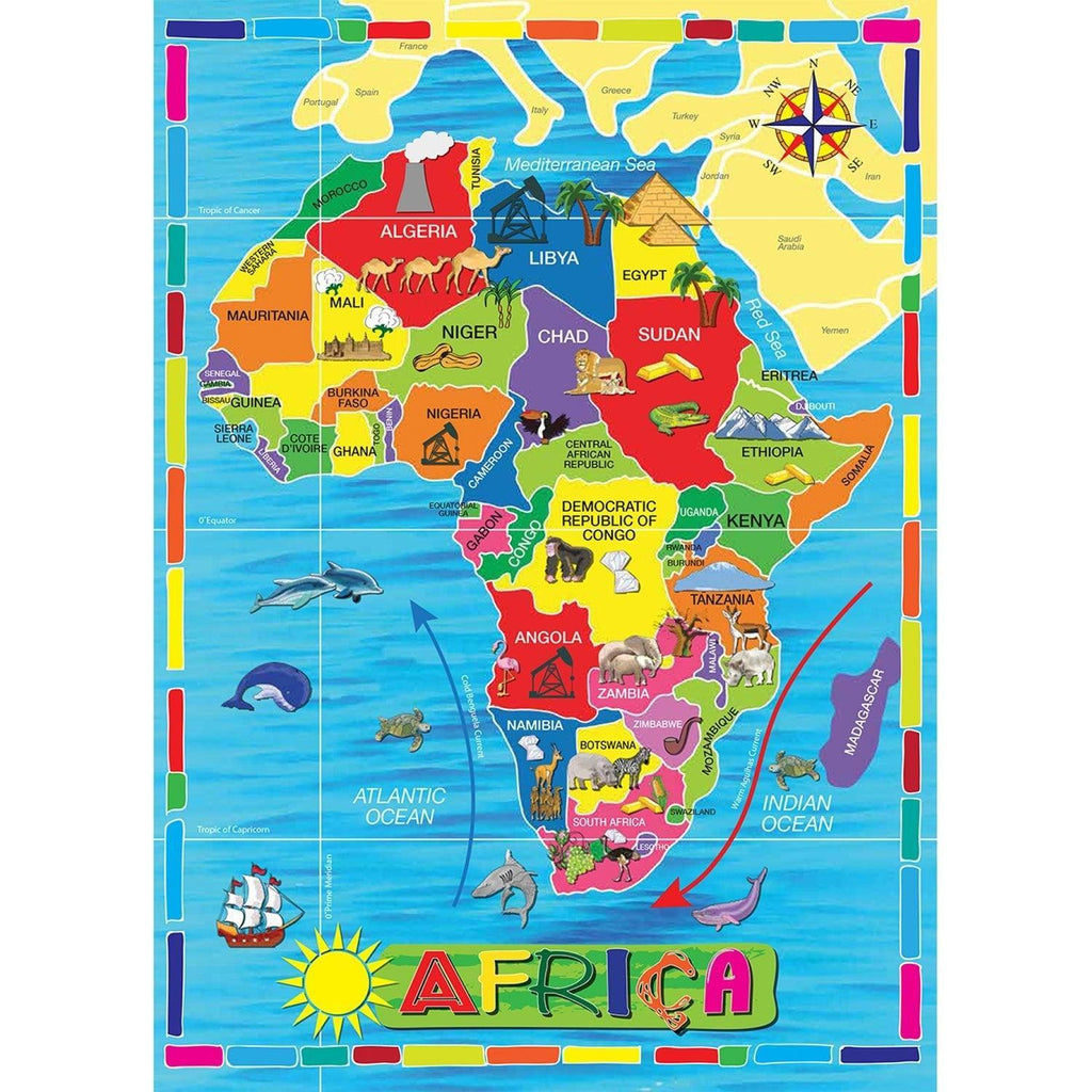 Map Of Africa Puzzle 36Pc - tiny tree toys - Smart Thinking