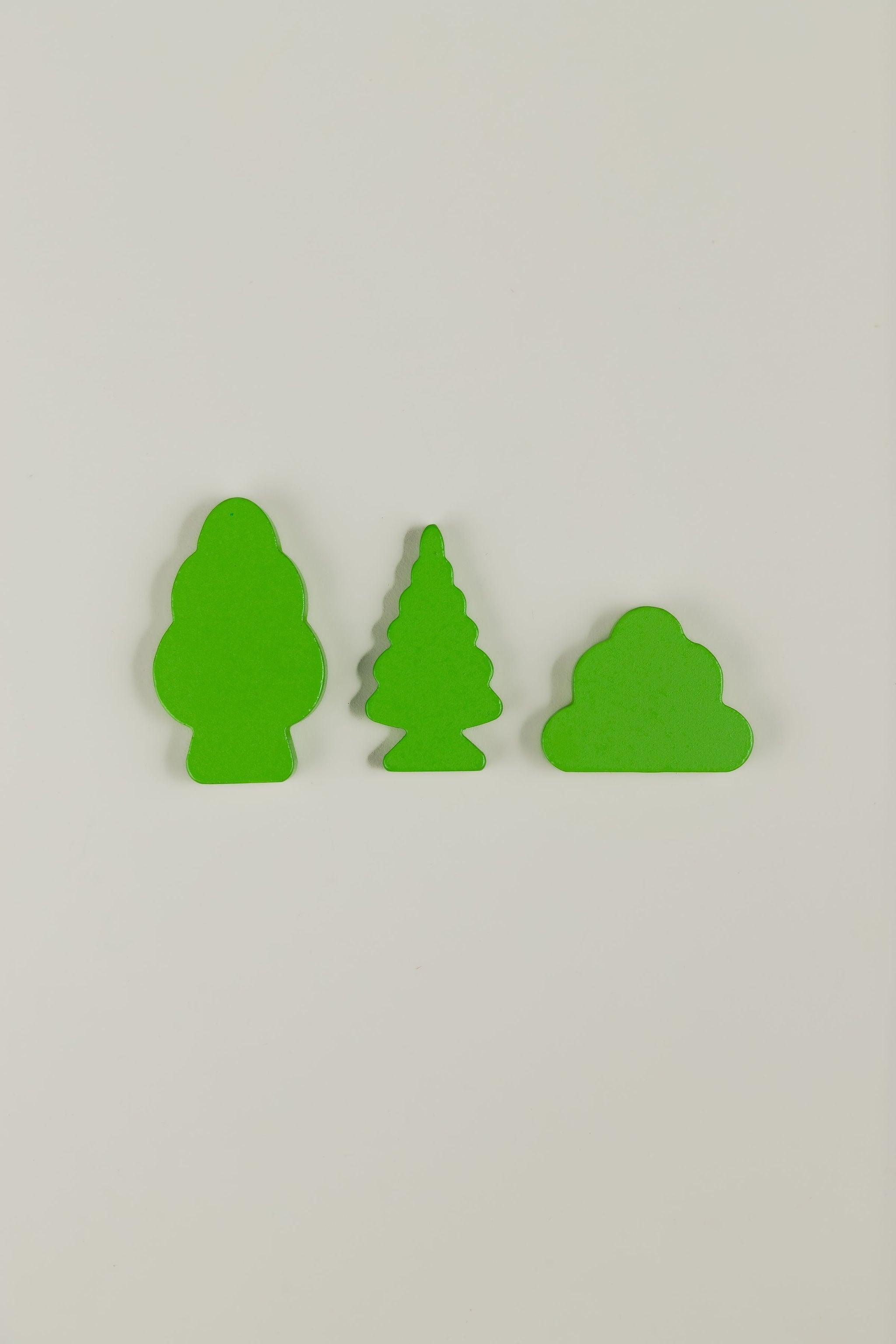 Mini Wooden Trees - Various Colours - tiny tree toys