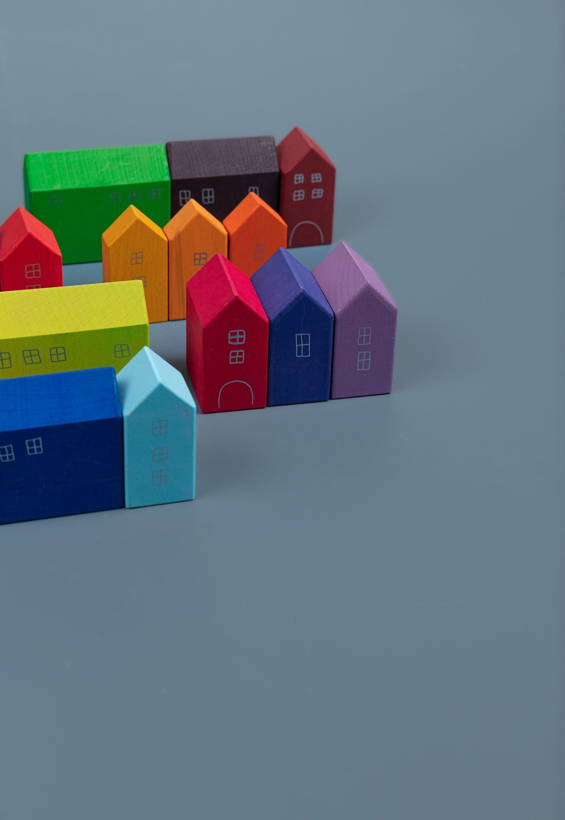 My City Coloured Blocks - tiny tree toys - tiny tree toys