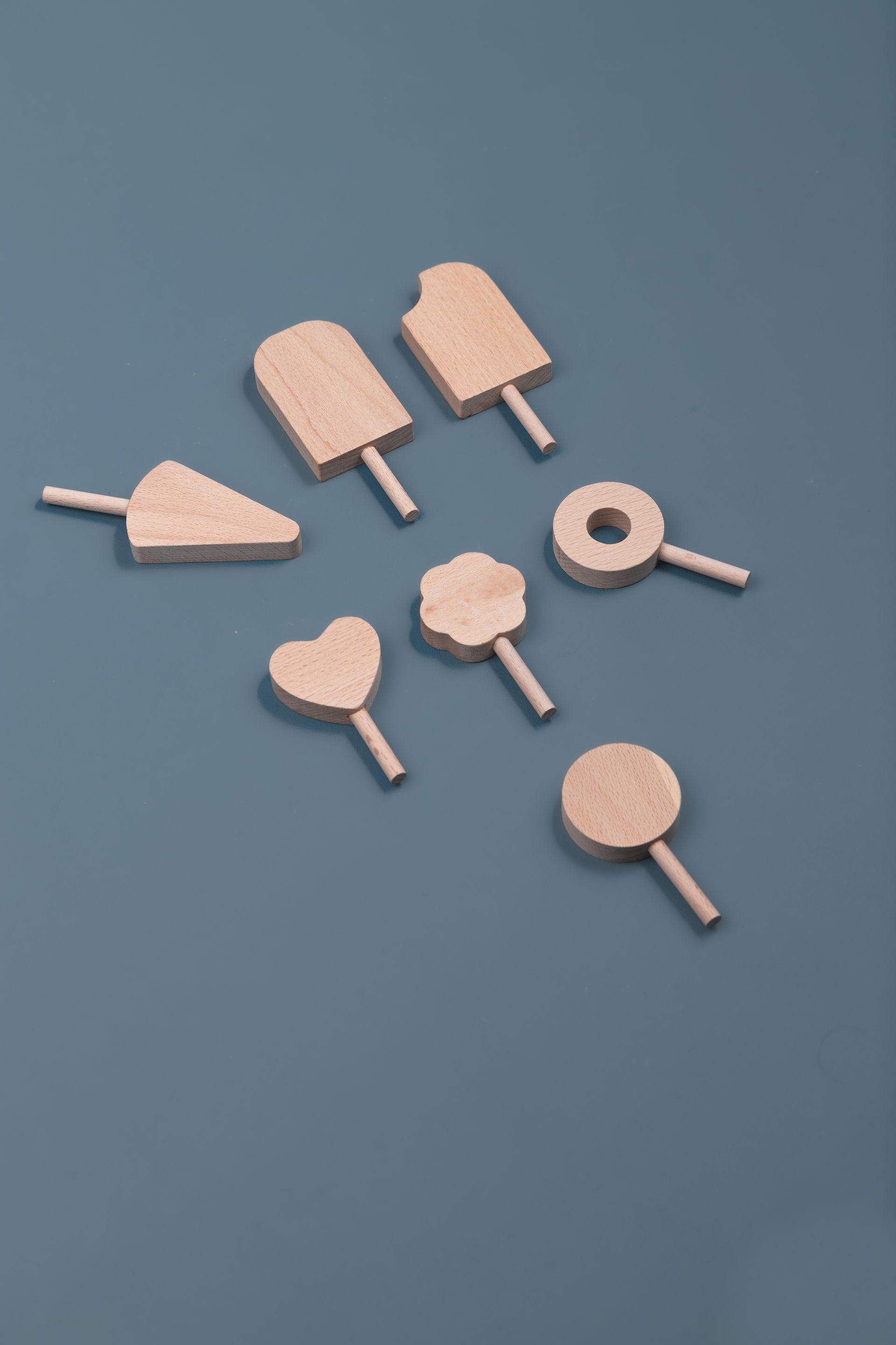 Natural Wood Ice Creams 6 Pc - tiny tree toys - Kidpik