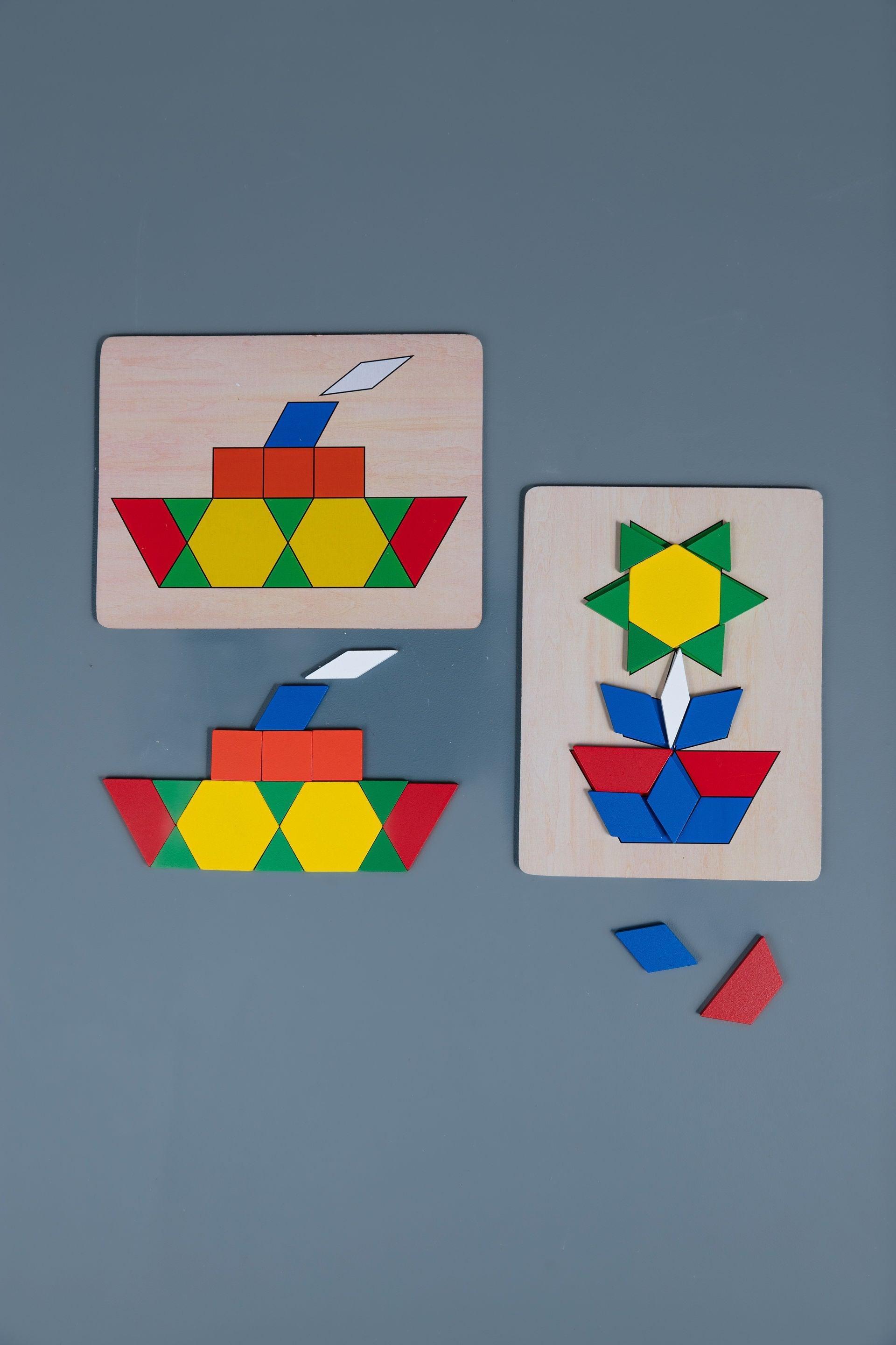 Wooden Pattern Blocks - tiny tree toys - Melissa & Doug