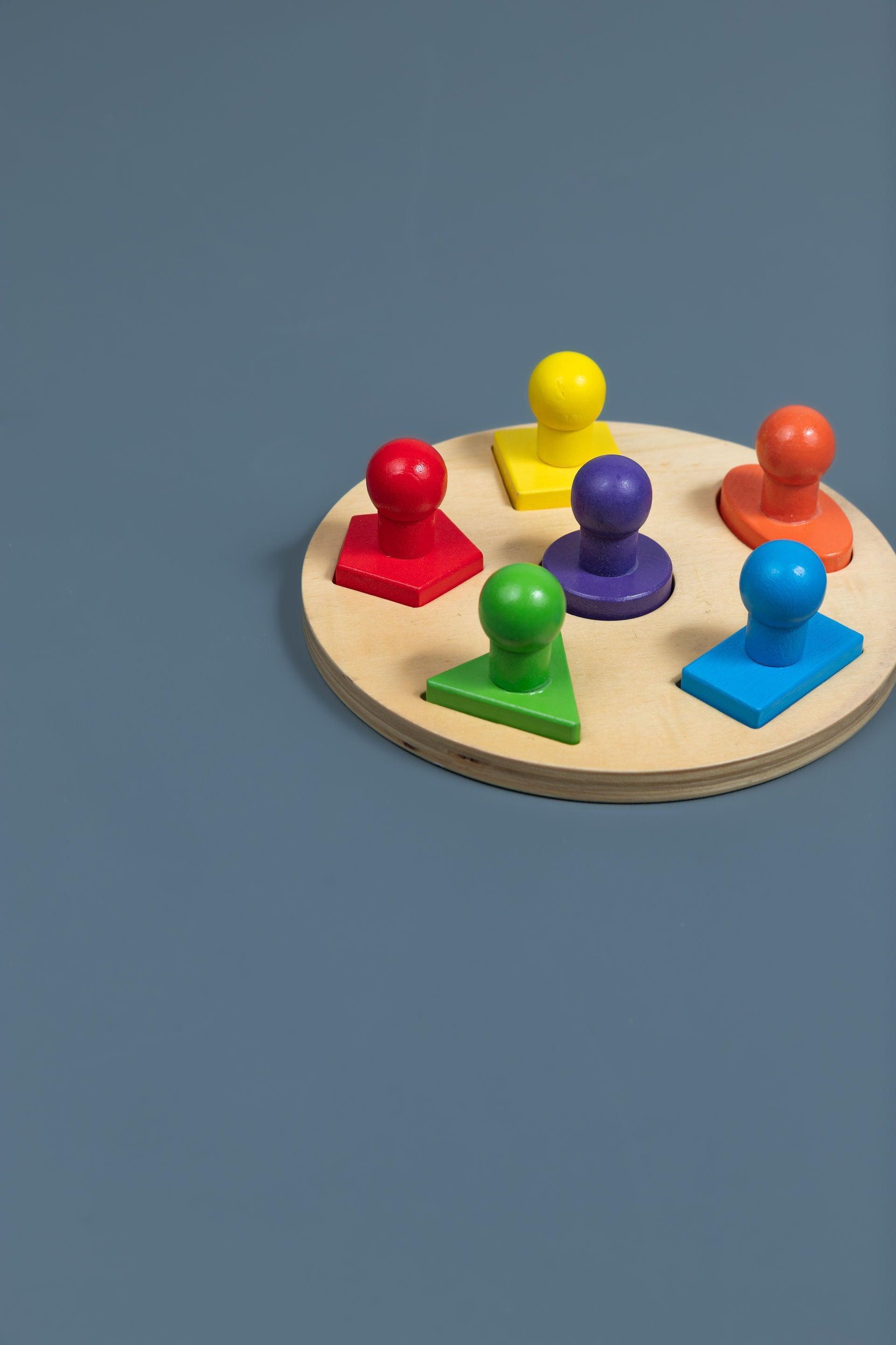 Round Shape Peg Puzzle - tiny tree toys - tiny tree toys