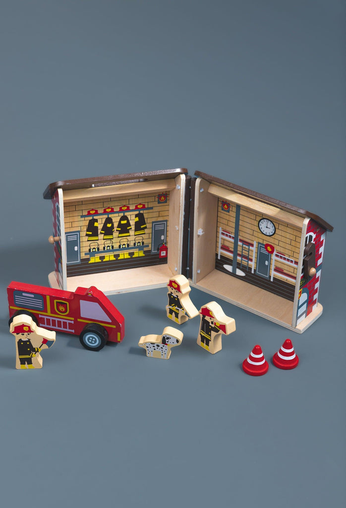 Take Along Fire Station - tiny tree toys - tiny tree toys