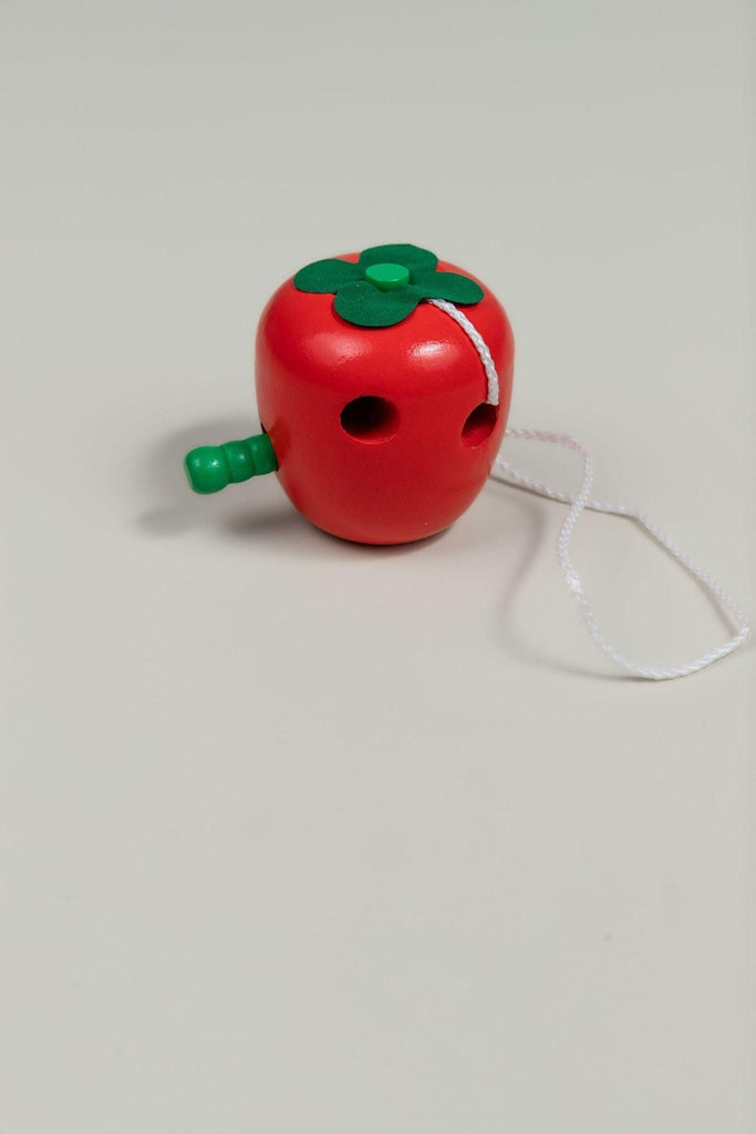 Wooden Apple Worm - tiny tree toys - tiny tree toys