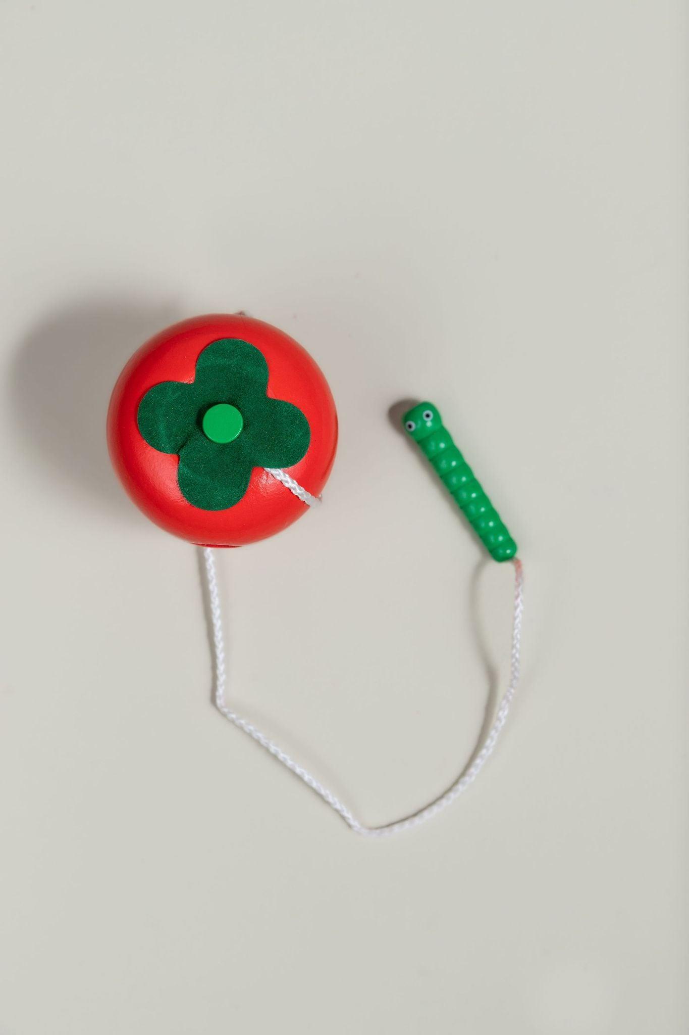 Wooden Apple Worm - tiny tree toys - tiny tree toys