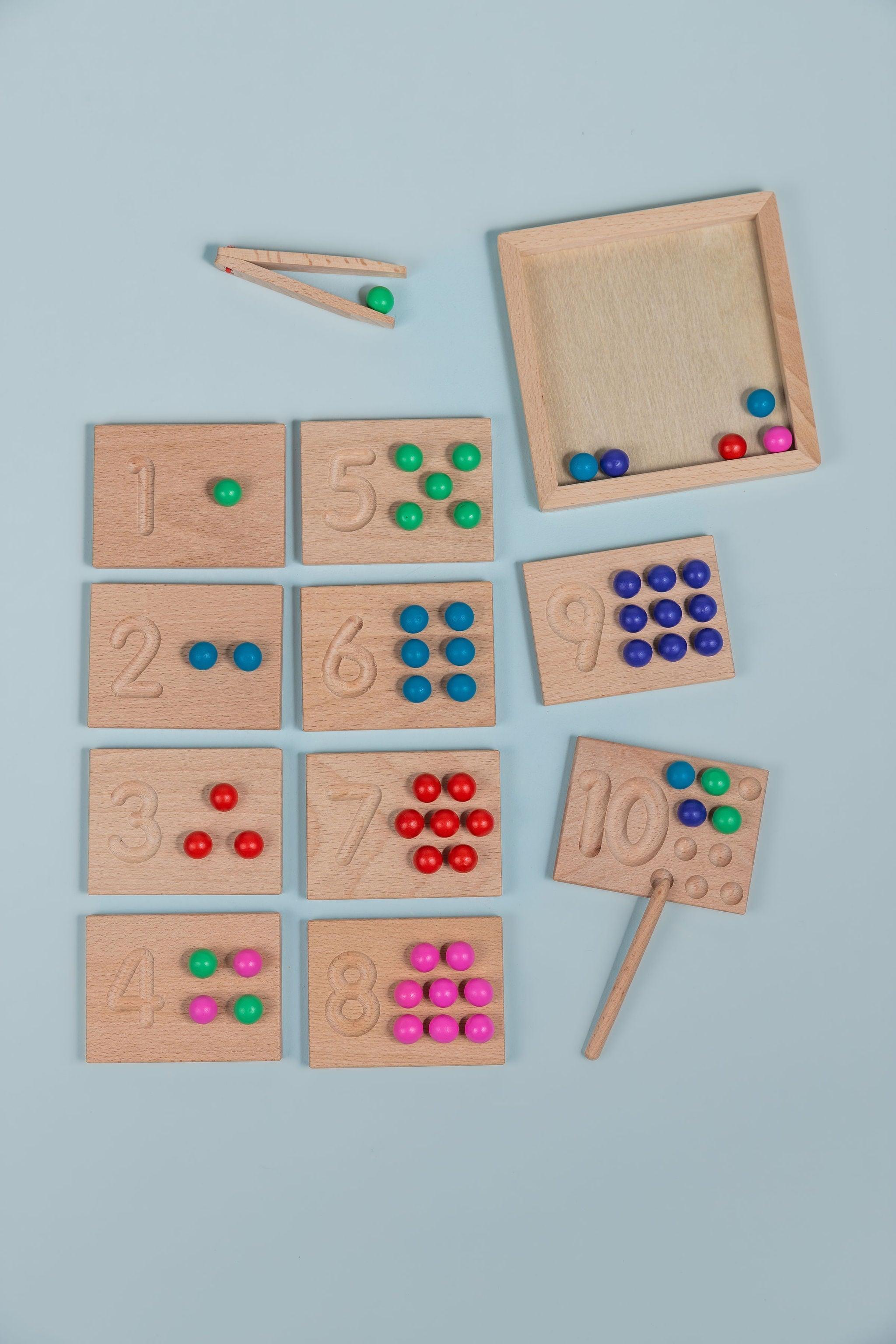 Wooden Counting Numbers - tiny tree toys - tiny tree toys