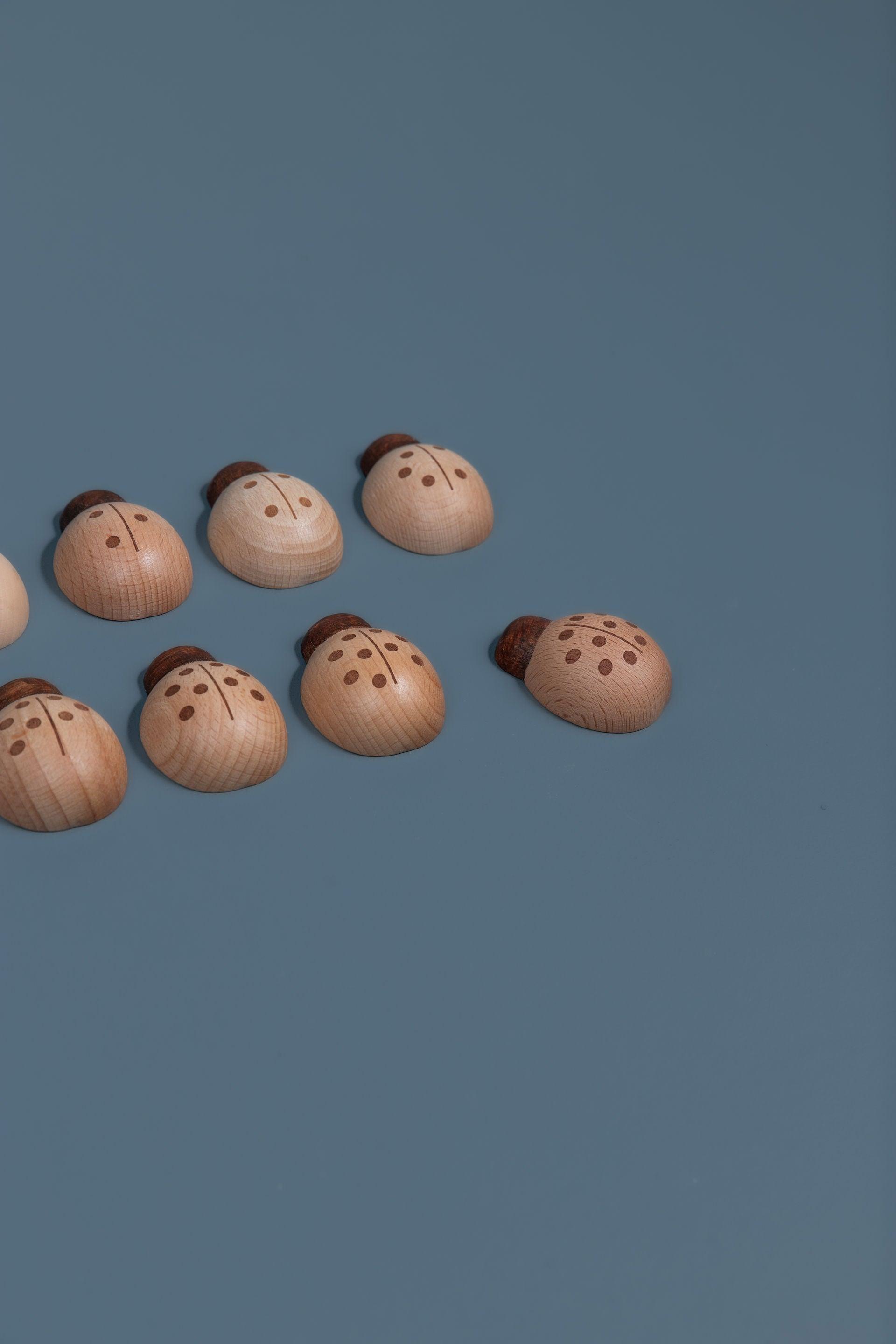 Wooden Lady Bug Set - tiny tree toys - tiny tree toys