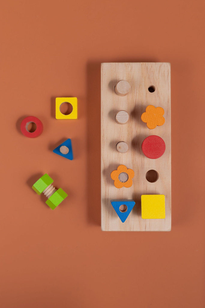 Wooden Nuts & Bolts Board - tiny tree toys - tiny tree toys