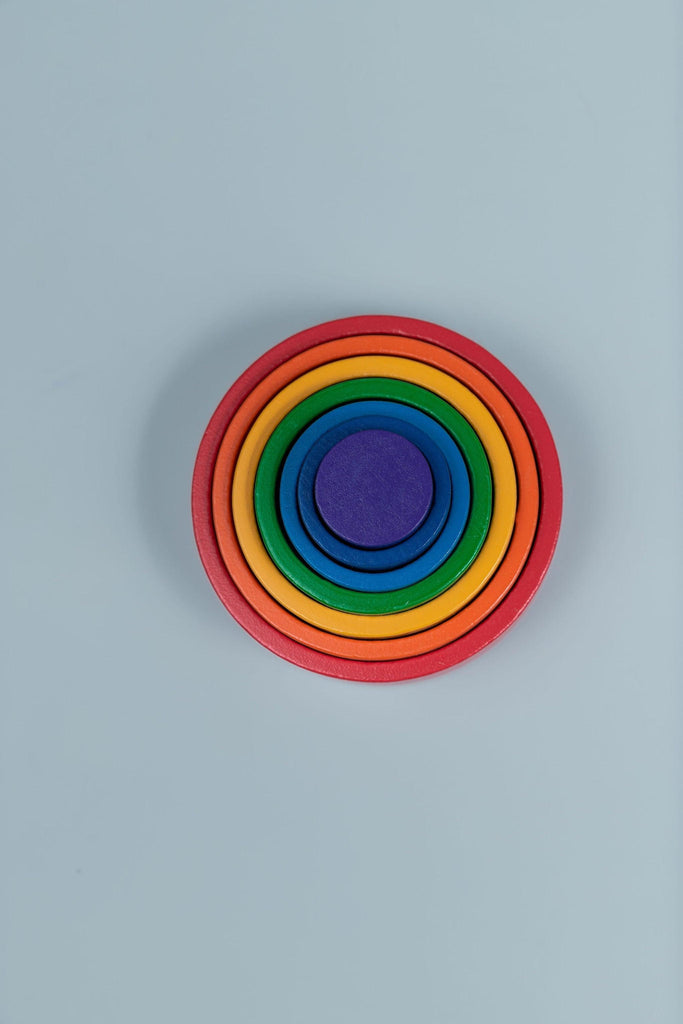 Wooden Rainbow Stacking Cups – tiny tree toys