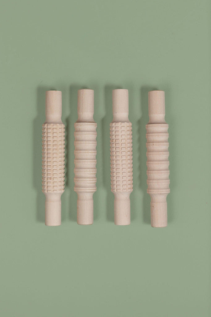 Wooden Textured Rolling Pins (Single) - tiny tree toys - Edx education
